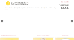 Desktop Screenshot of luminaskin.com